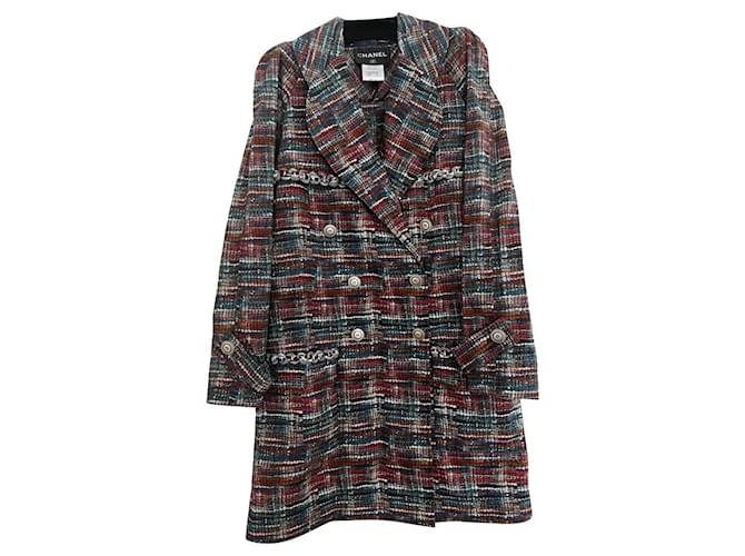 Manteau de pluie multicolore en coton Chanel Sz. 38  ref.751317