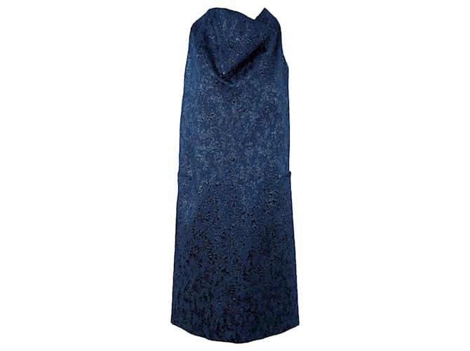 Balenciaga Robe Bleu Métallisé Polyester  ref.751427