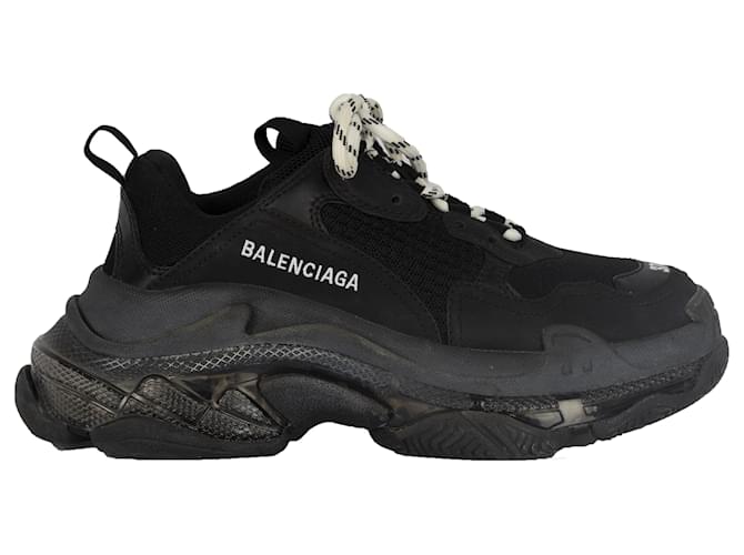 Balenciaga triple s trainers Black Polyester  ref.751435