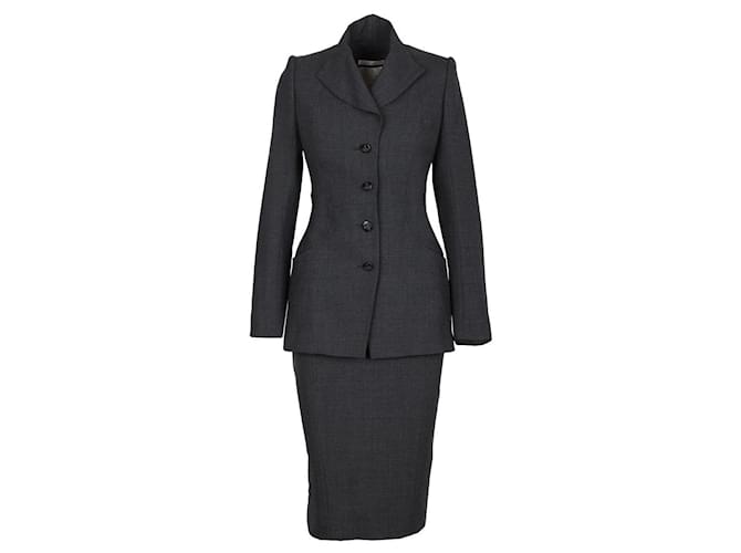 Vivienne Westwood Peg Skirt Suit Grey Cotton  ref.751445
