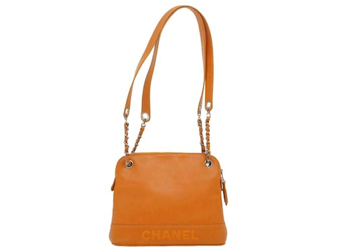 Chanel Orange Leather  ref.751527