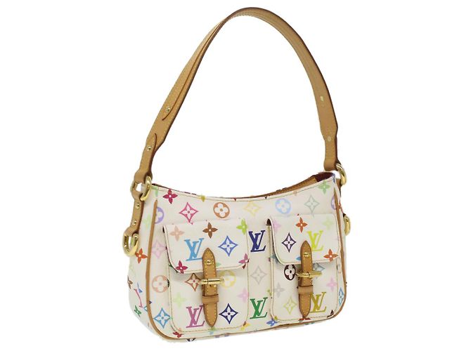 LOUIS VUITTON Monogram Multicolor Lodge PM Umhängetasche Weiß M40053 Auth bin3530
