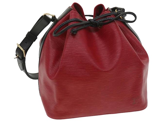 LOUIS VUITTON Epi Petit Noe Shoulder Bag bicolor Black Red M44172 LV Auth bs3388 Leather  ref.751861