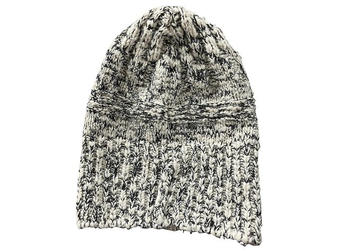 Chanel Beanie Hat Grey Cashmere and Wool with Spangles