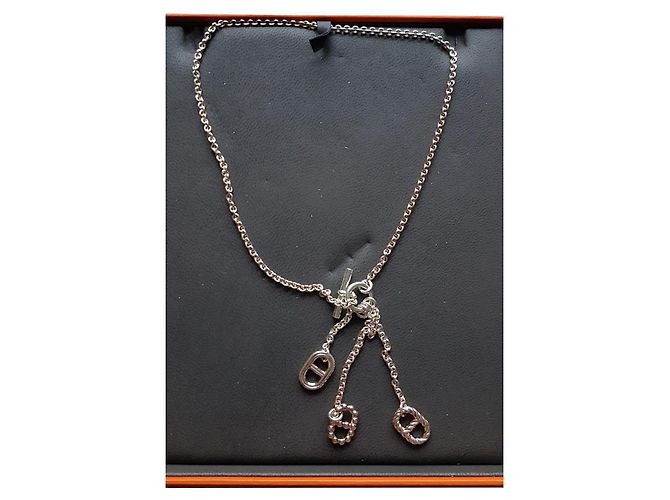 Hermès Parade small model silver necklace Silver hardware