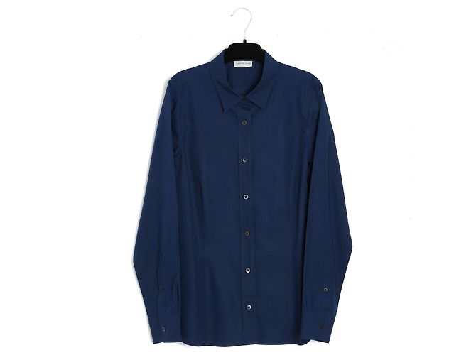 Dries Van Noten ALGODÓN AZUL PROFUNDO EN40