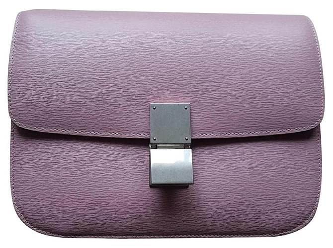 Céline Celine Medium Classic Bag in Liege calf leather Bag Pink  ref.752040