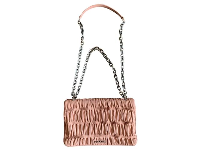 Prada Nappa Gaufre bag Pink Leather  ref.752089