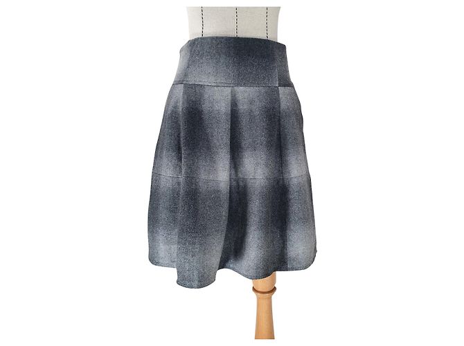 Falda Brunello Cucinelli de lana gris