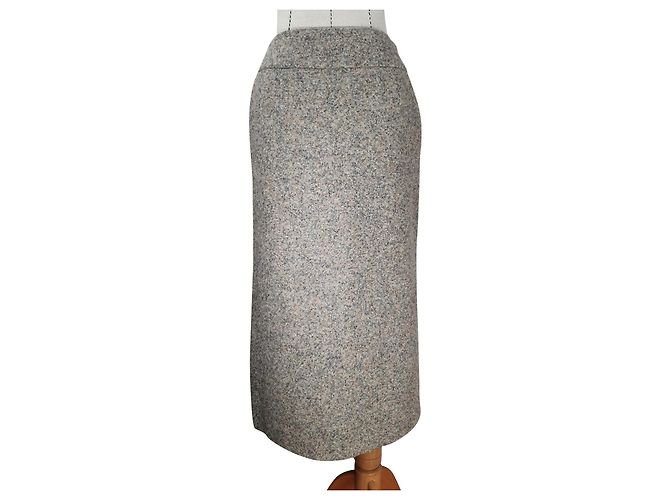Autre Marque Gonna lunga Maurice Pecoraro grigia in lana M Multicolore Grigio