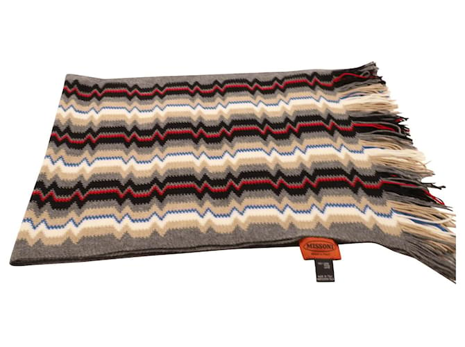 Missoni Knitted Scarf in Multicolor Wool   ref.752165