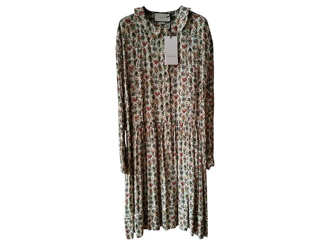VESTIDO MIDI GUCCI DE VISCOSA Multicolor