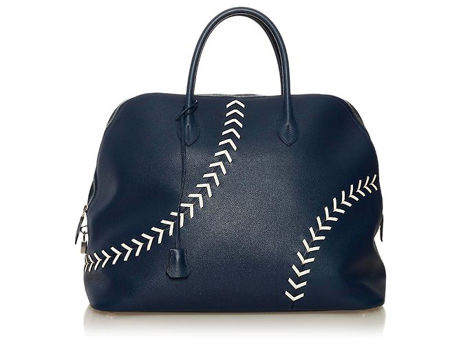 Bolsa Bolide Baseball Azul da Hermès
