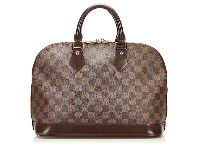 Louis Vuitton Damier Ebène Alma PM Marron Toile  ref.752593