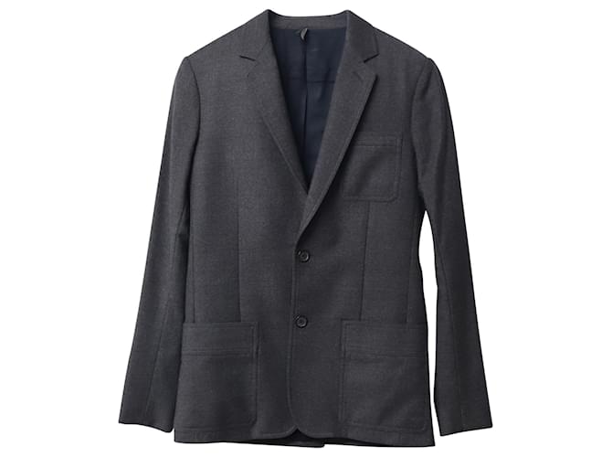 Jaqueta frontal Dior em lã cinza  ref.752607