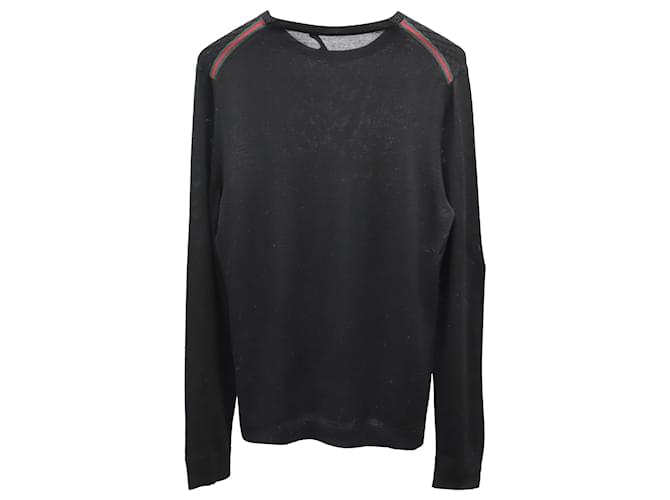 Gucci Crewneck Sweater in Black Wool  ref.752665