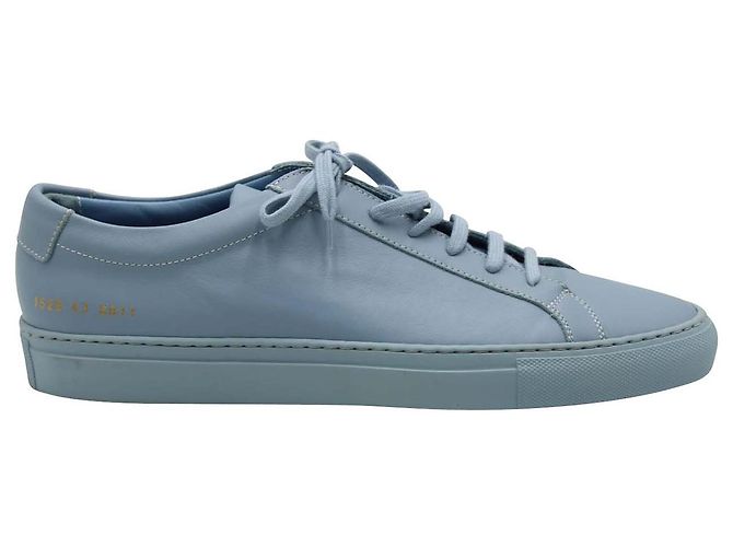 Autre Marque Common Projects Achilles Low Top Sneakers in Powder Blue Leather