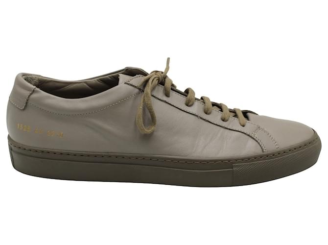 Autre Marque Common Projects Achilles Low Top Sneakers in Grey Calfskin Leather Pony-style calfskin  ref.752705