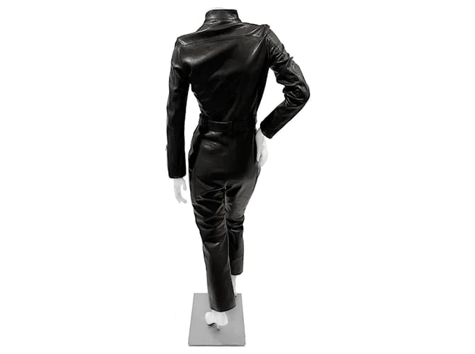 Christian Dior 9K$ New Runway Leather Jumpuit Black  ref.752719