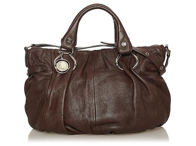 Céline celine Leather Handbag brown Pony-style calfskin  ref.752739