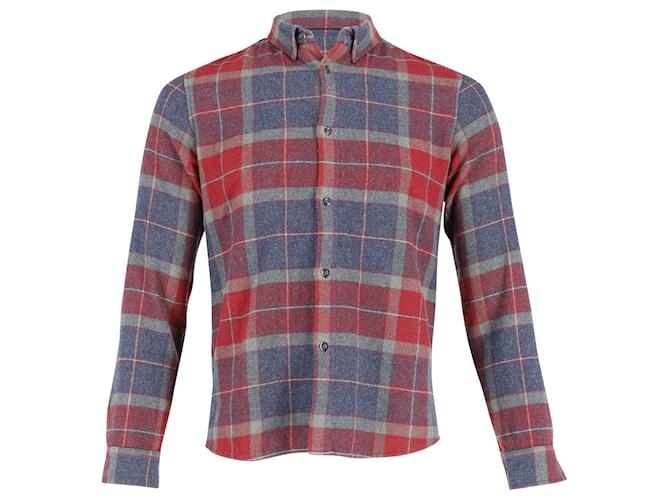 Sur-chemise à carreaux APC en laine multicolore  ref.752750