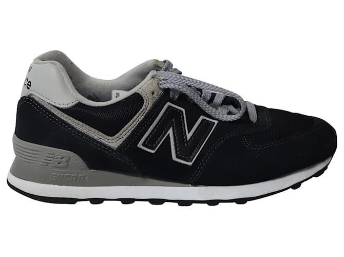 New Balance 574 Core Sneakers in Black Suede  ref.752751