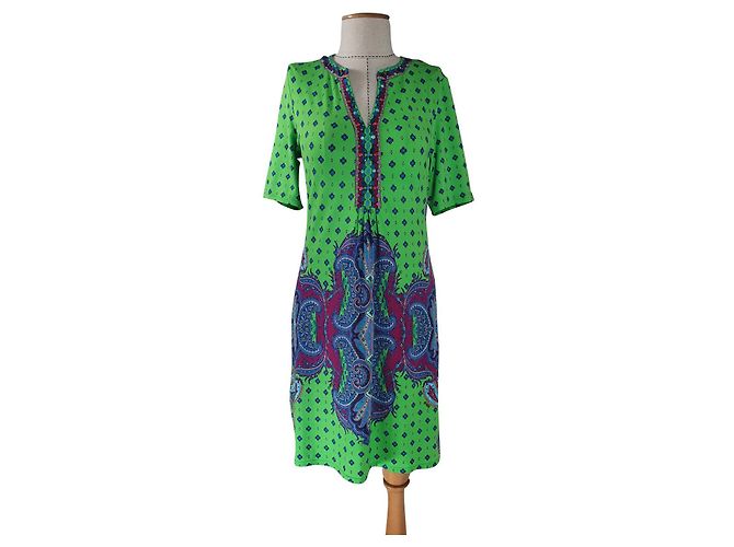 Vestido Verde Hale Bob Talla M Multicolor