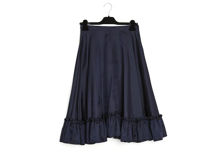 JW Anderson NAVY SATIN RUFFLE EN38 Navy blue