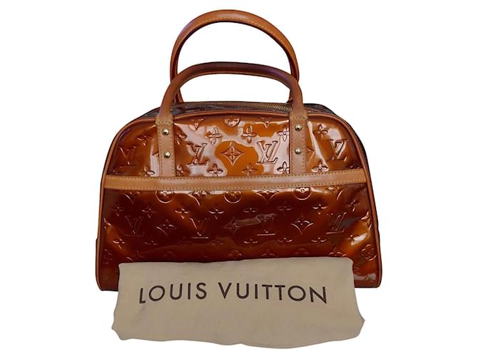 Louis Vuitton Bolsos de mano Coñac Bronce Cobre Cuero  ref.752976