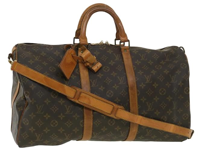 Louis Vuitton Monogram Keepall Bandouliere 50 Boston Bag M41416 LV Auth 33839 Cloth  ref.753047