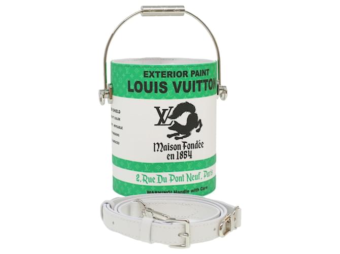 LOUIS VUITTON Bolso de mano de lata pintada con monograma de PVC 2camino verde m81592 LV Auth 34203EN Lienzo  ref.753081