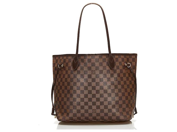 Louis Vuitton Damier Ebene Neverfull MM Marron  ref.753565