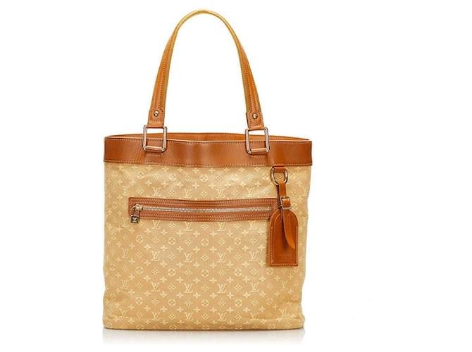 LOUIS VUITTON Lucille PM Beige Monogram Mini Lin Canvas Women Shoulder Bag