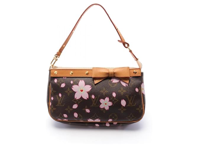 Louis Vuitton Cherry Blossom Pochette Monogram Bag Purse
