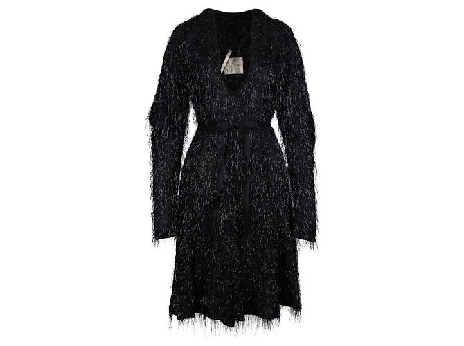 Vivienne Westwood Special Edition Glitzer-Fransenkleid Schwarz