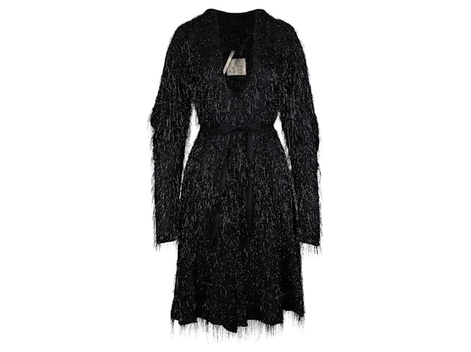 Vestido con flecos brillantes de edición especial de Vivienne Westwood Negro  ref.753684