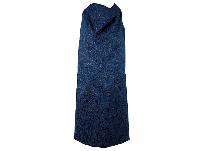 Balenciaga Metallicblaues Kleid