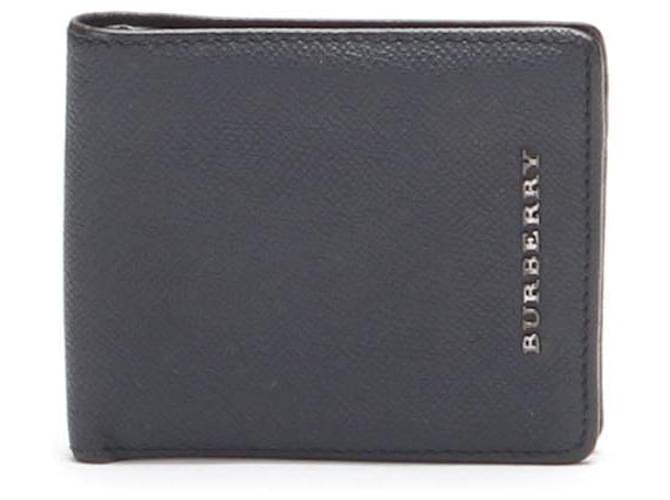 Burberry Leather Bifold Wallet Blue Pony-style calfskin  ref.753700