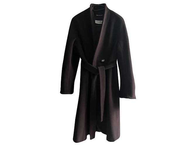 Max Mara Wollmantel mit Kaschmir Braun