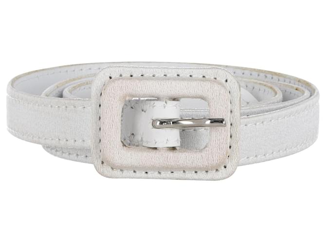 Cintura Dior in pelle bianca Bianco  ref.753792
