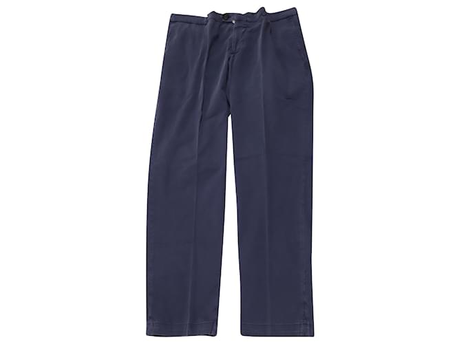 Pantaloni Chino Brunello Cucinelli in Cotone Blu  ref.753829