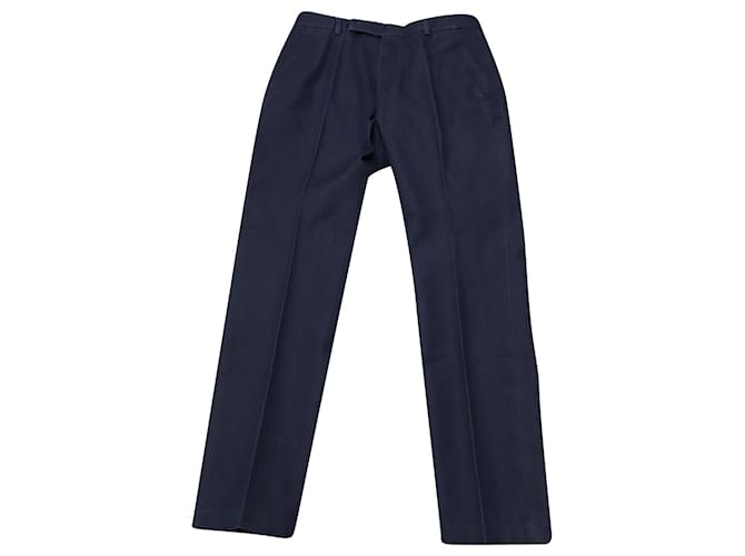 Tom Ford Tapered Trousers in Navy Blue Cotton  ref.753832