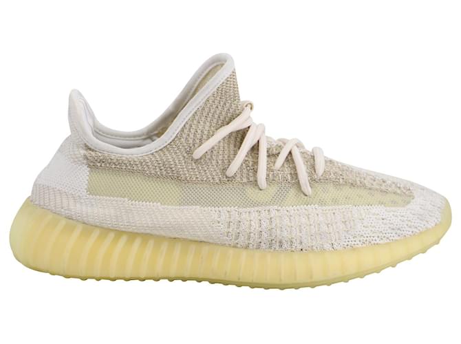 Adidas Yeezy Boost 350 V2 Low Top Sneakers in Cream Prime Knit Polyester  White  ref.753838