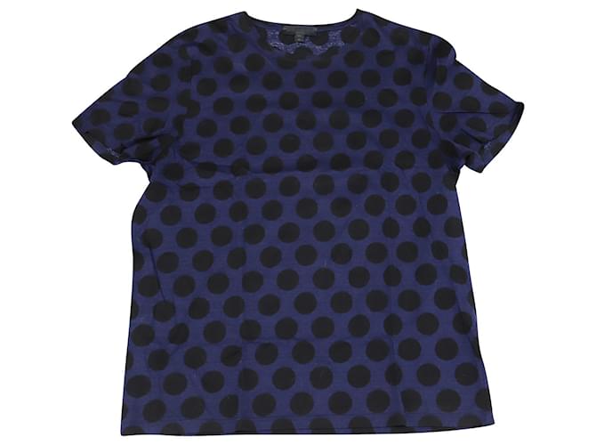 T-shirt Burberry à pois en coton bleu marine  ref.753855