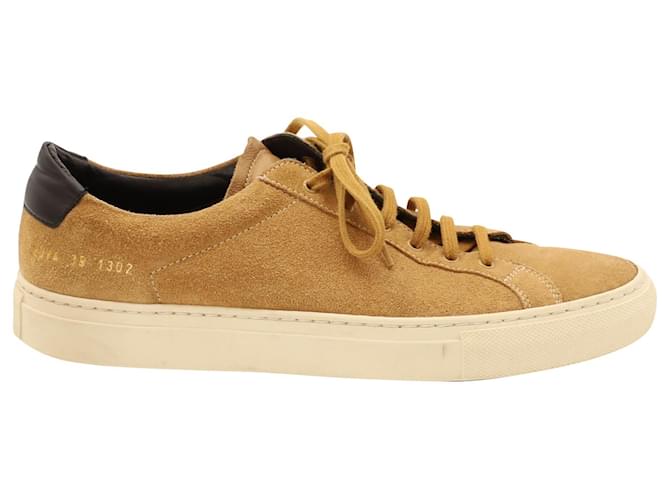 Autre Marque Common Projects Achilles Retro Low Top Sneakers in Tan Suede  Brown  ref.753917