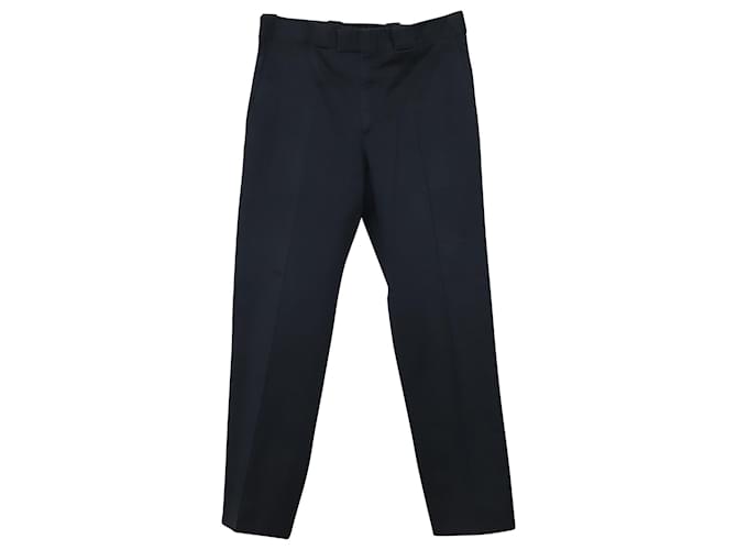Pantalone affusolato Gucci in viscosa blu navy Fibra di cellulosa  ref.753921