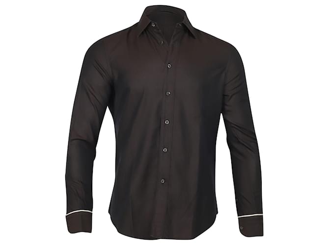 Chemise à manches longues Loewe en coton marron  ref.753922