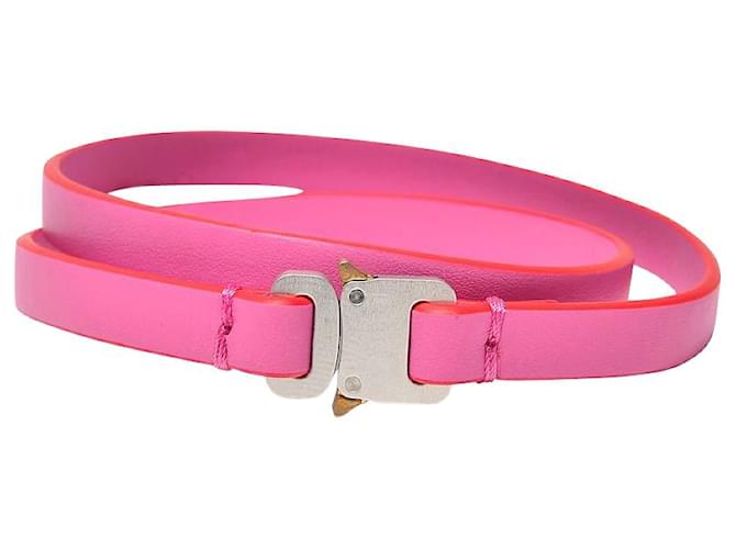 Autre Marque Micro Buckle Belt in Pink Leather  ref.753963
