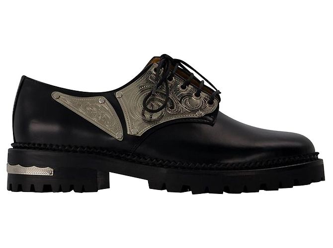 Toga Pulla Derbies in Black Leather