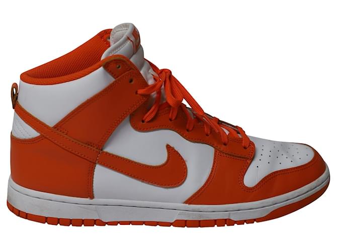 Nike Dunk High Syracuse en cuir orange et blanc Multicolore  ref.753979